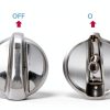 Oven Knobs 5 Pack WB03T10284 Konduone Chrome Replacement for GE Range-1