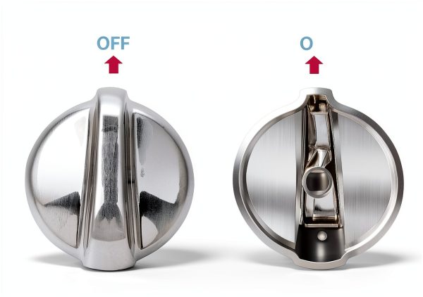 Oven Knobs 5 Pack WB03T10284 Konduone Chrome Replacement for GE Range-1