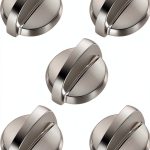 Oven Knobs 5 Pack WB03T10284 Konduone Chrome Replacement for GE Range-0