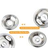Blutoget Chrome Drip Pans Kit for Whirlpool Electric Range – 8" & 3×6"-1