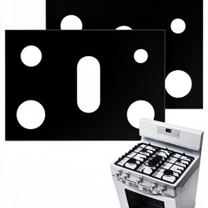 Gas Stove Burner Cover Xxiong 2 Pack 24.4x16.3in Black Protector-0